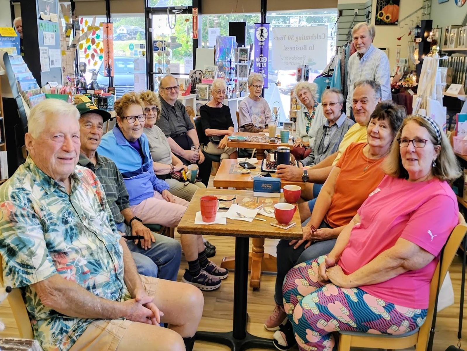 A community gathering at Booklovers' Gourmet