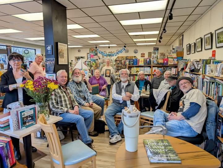 An open-mic gathering at Booklovers' Gourmet