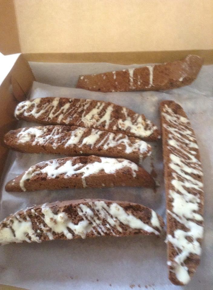 Chocolate almond biscotti